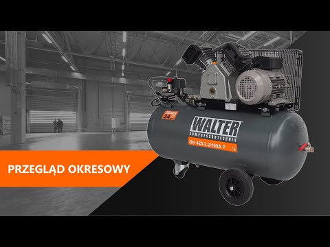 Компресор поршневий WALTER GK 420-2,2/100P 100л 340л/хв 10Бар, видео 5