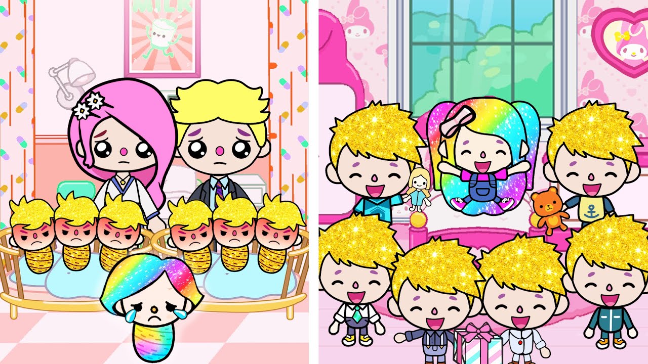 I fratelli rovinano i capelli arcobaleno della loro sorella adottiva 🌈💔😭| Storia triste