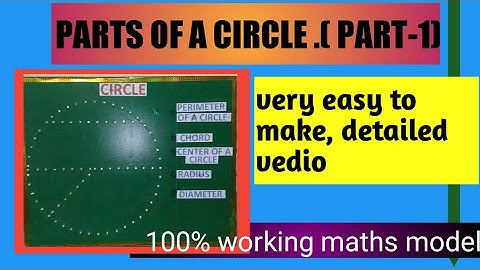 Parts of a circle. -(PART-1)tlm using LED lights. Maths school project