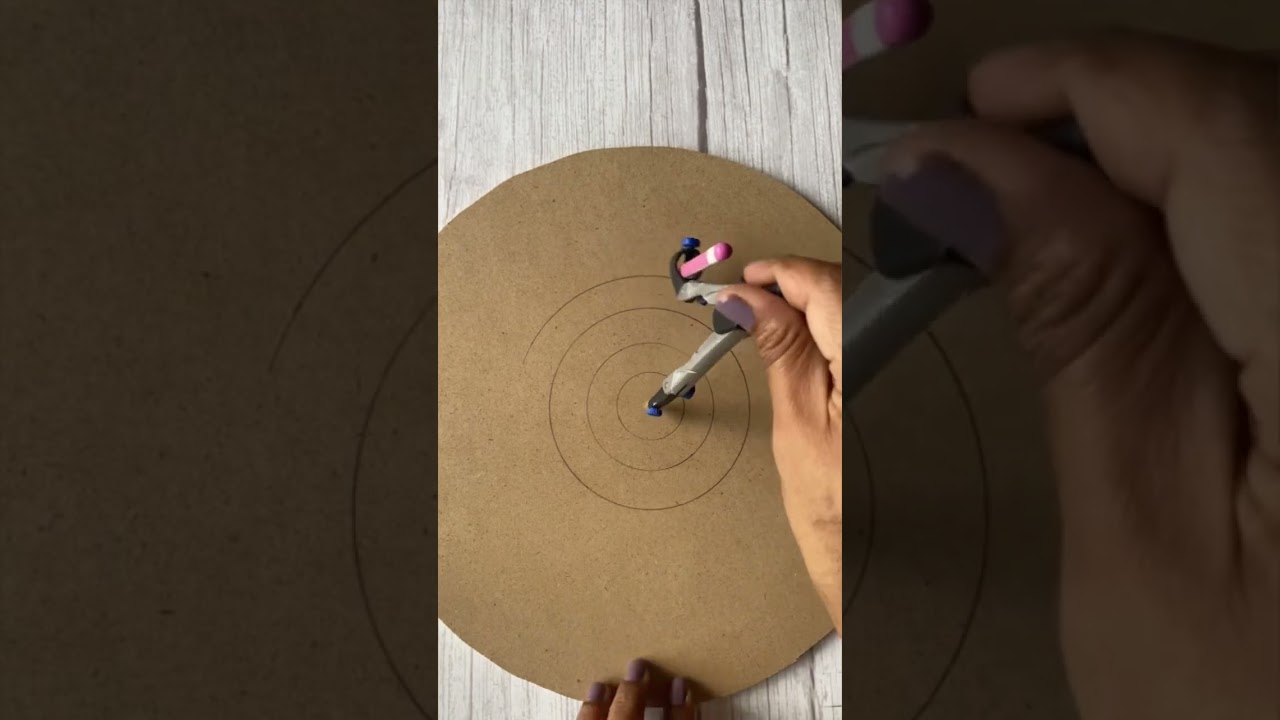 How To Draw Lippan Art Design | Step By Step Process of Lippan Art Design #youtubeshorts #shorts