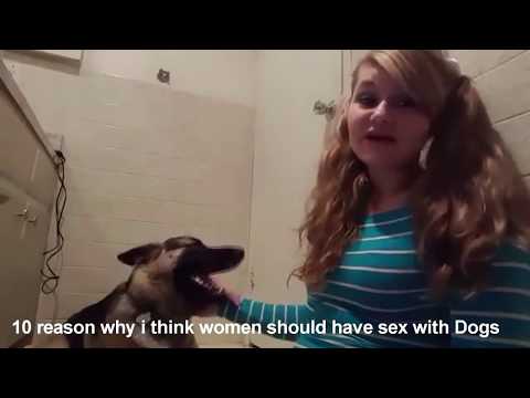 Xxx Sxy Dog Vidio - Beautiful Girl on Glasses had a Sex Addict Dog - XXX FemeFun