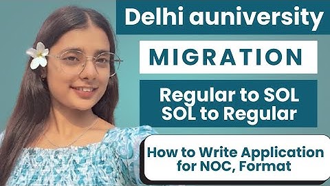NOC Format | How to write application for NOC | DU Migration | Regular to SOL | SOL to Regular | 