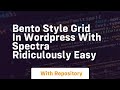 Bento style grid in wordpress with spectra ridiculously easy