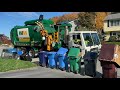 Brand new wm garbage truck vs a massive cart line