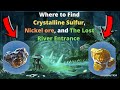 Where to Find Crystalline Sulfur and Nickel ore in Subnautica.