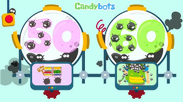 Candybots Numbers 123 - Learn counting 50 to 60 number - Education Apps for Kids