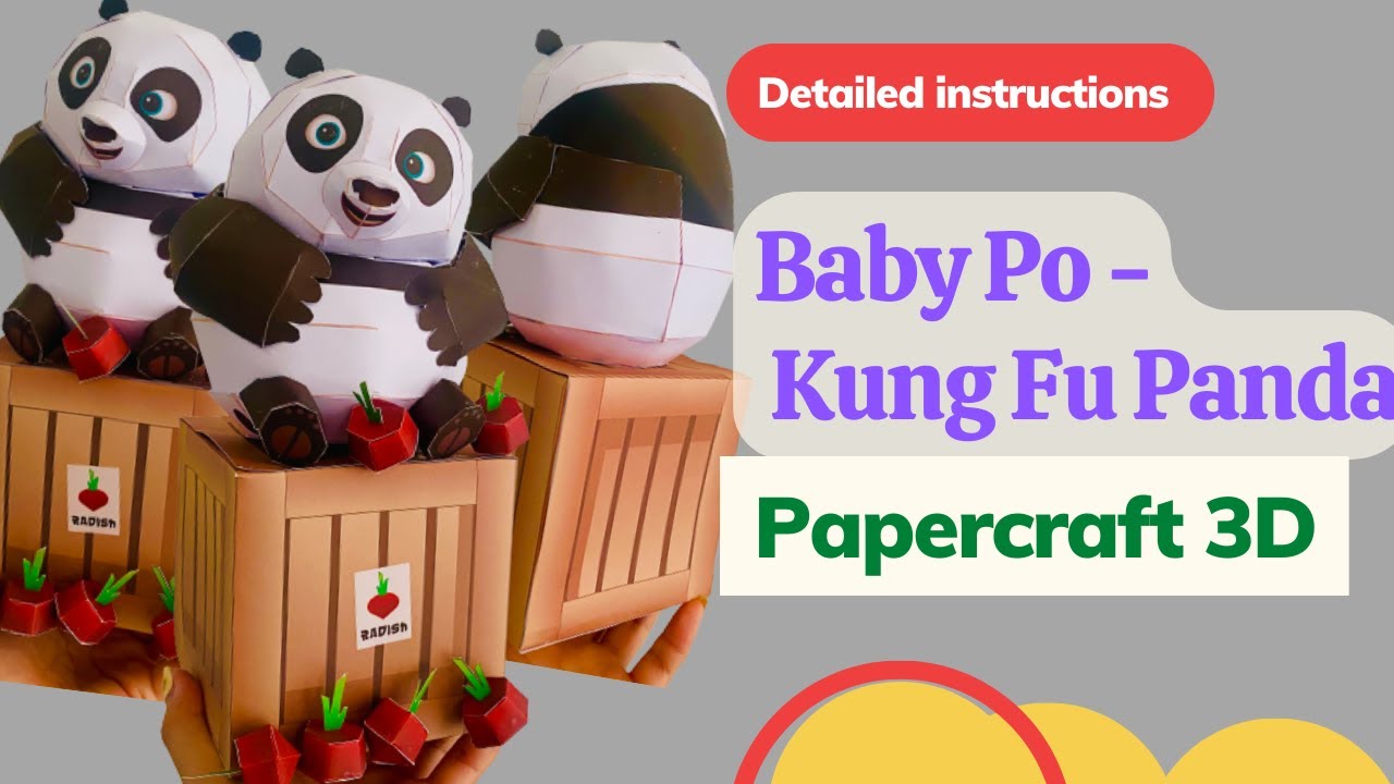 Baby Po And Radish Crate Kung Fu Panda 2 Papercraft vrogue.co