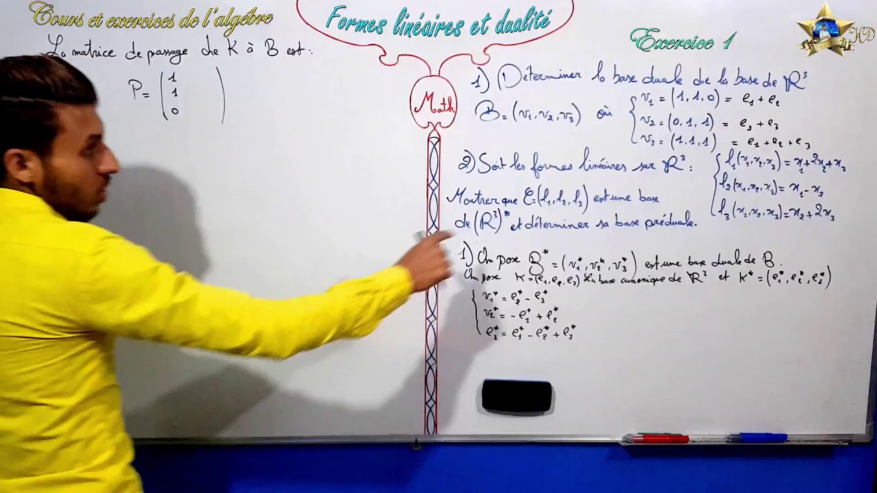 Exercice 1 dans les formes linéaires et dualité partie 2