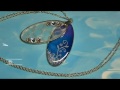 2枚重ね水面もようのネックレス　UVレジン