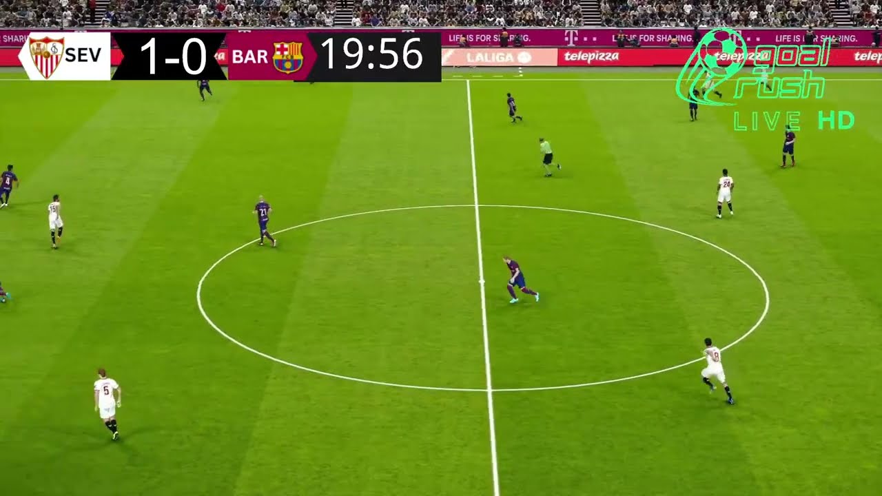 🔴LIVE: Barcelona vs Sevilla | La Liga 2025/26 | PES 21 Gameplay ...