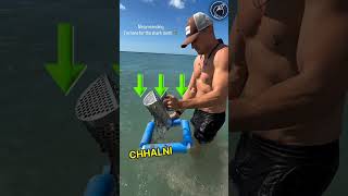 This man is searching for shark teeth | But he did not pick the big 😱🫡 #respect #shorts #ytshorts