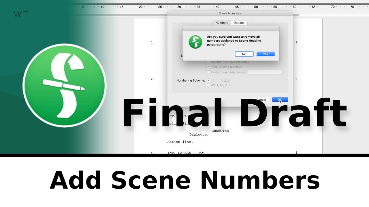 How To Add Scene Numbers In Final Draft