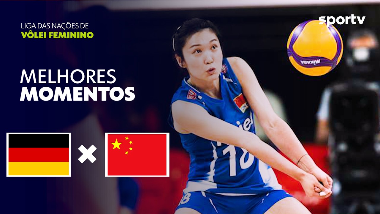 ALEMANHA 2 X 3 CHINA | MELHORES MOMENTOS | LIGA DAS NAÇÕES DE VÔLEI FEMININO 2026 | sportv