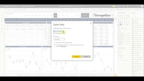 How to Extract Power BI data to Excel from the Garage Hive App