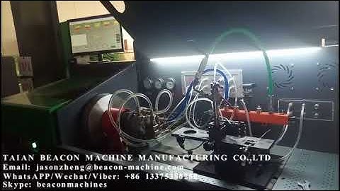 BOSCH CRS708 diesel fuel common rail injector pump test bench operation video