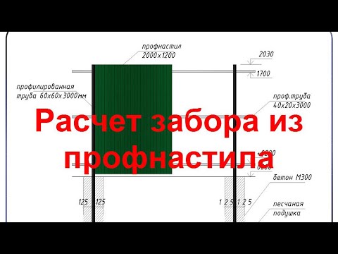 Как рассчитать забор из профлиста, профнастила?!