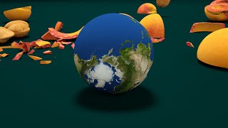 #shorts 3  Comparación de los planetas del sistema solar con los Frutos. Tierra. Animación 3D