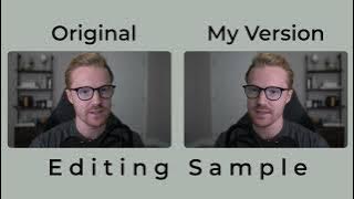 Original vs My version | Editing Sample | Dr. Matt Jones