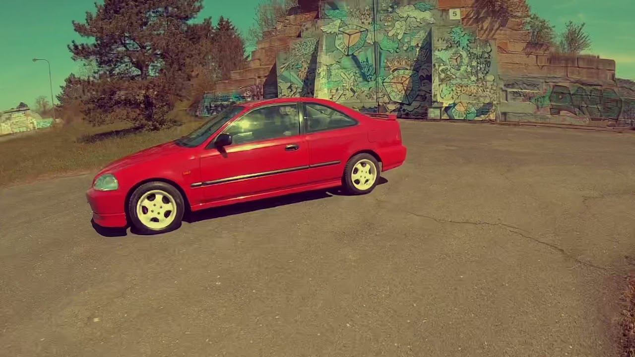 Red Honda Civic Coupe - YouTube