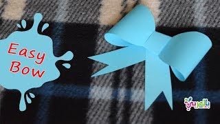 اسهل طريقة صنع فيونكة من الورق | اشغال يدوية | Awesome &amp; Easy handmade Paper Bow for gift