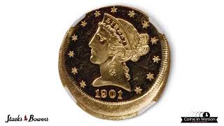 1901/0-S Liberty Head Half Eagle. FS-301. Struck 10% Off Center. MS-64 * PL (NGC).