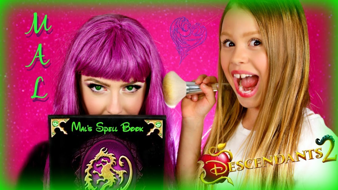 Disney Descendants 2 Mal Makeup Makeover On My MOM YouTube