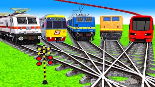 踏切アニメ あぶない電車  5 TRAIN 🚦 Fumikiri 3D Railroad Crossing Animation #train