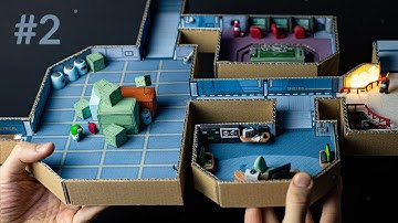 Building THE SKELD (Among Us) with cardboard & clay – Part 2