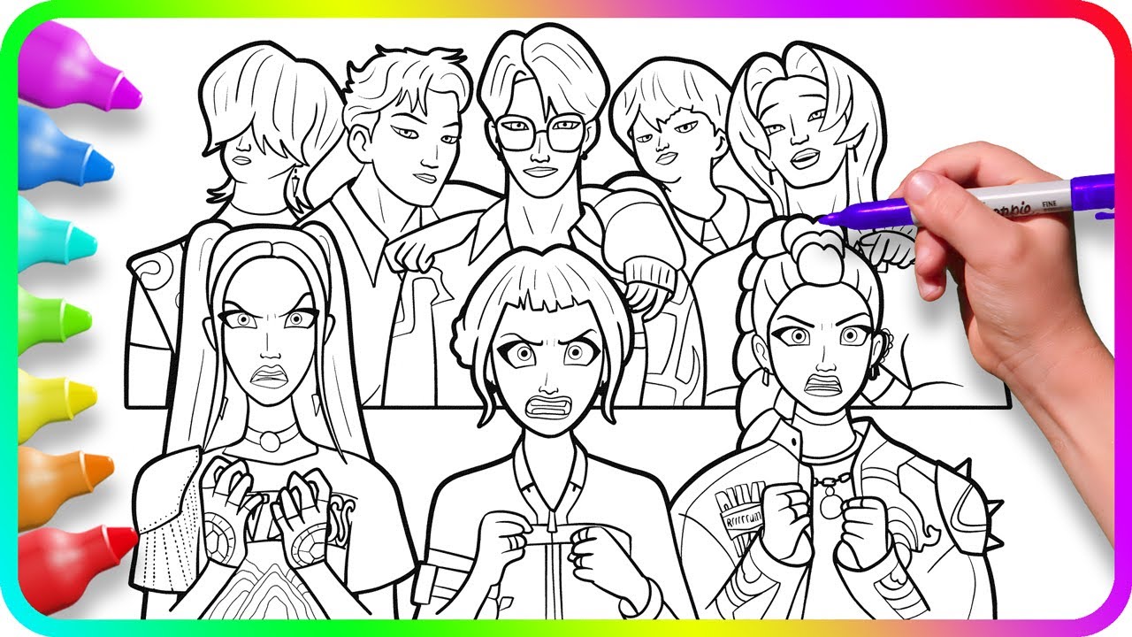 Play: KPop Demon Hunters Colouring Pages: Boys vs Girls (DrawAlio): satisfying art, energetic pace