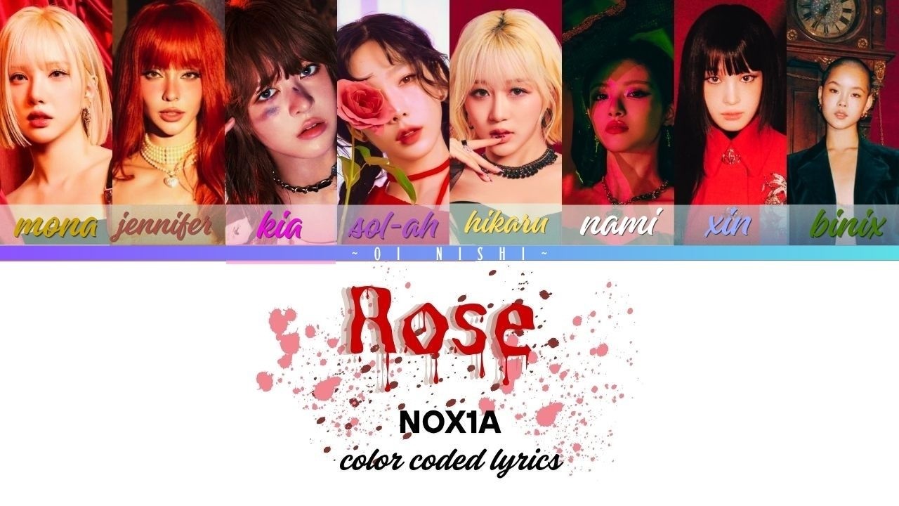 ROSE - NOX1A (Ai Kpop Girl Group) (Color Coded Lyrics) - YouTube
