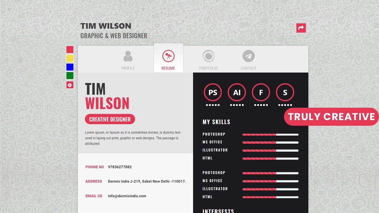 How to Make Next Level CV Resume using HTML, CSS, Bootstrap and JavaScript