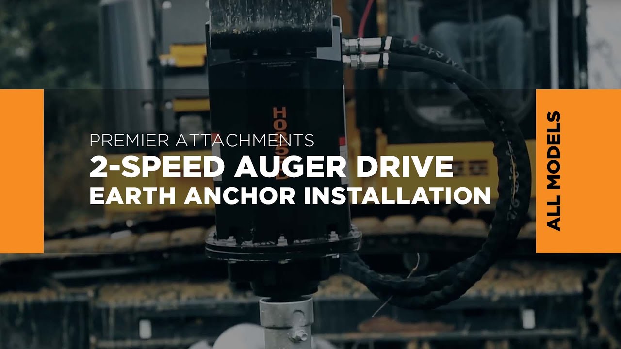 Drive in Earth Anchors with the 2Speed Auger Drive Premier Attachments YouTube