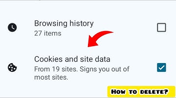How to delete cookies and site data