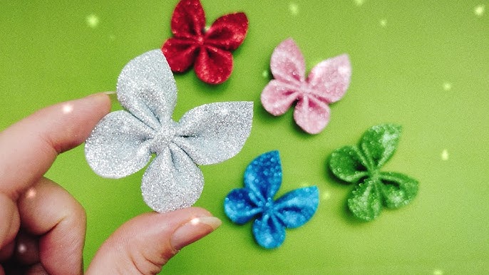 Diy decoration/💗Papillon en papier mousse brillant 😍🤩how to make a  butterfly with glitter foam sheet 