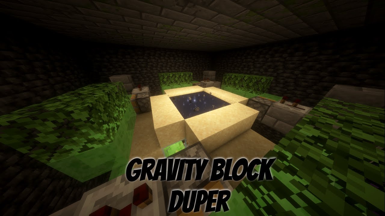 Gravity Block Duper Java Gravity Block Duper In Minecraft Survival World | Sand,Gravel,Concrete ...