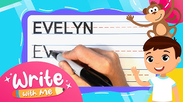 How To Write EVELYN | Write With Me! -- FOR KIDS