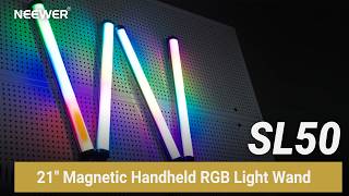 Introducing the NEEWER BASICS SL50 21" Magnetic Handheld RGB Light Wand