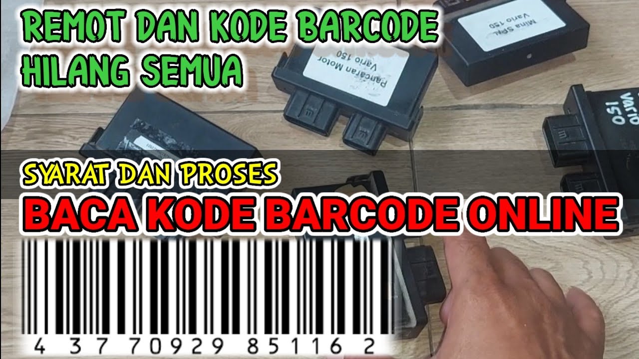 CARA MEMBACA KODE BARCODE MOTOR HONDA SECARA ONLINEREMOT DAN KODE