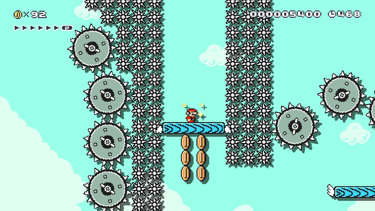 Sky Jump Blue Flimsy Lift! 2 by Jσşʜᴜα 🍄 Super Mario Maker 2 #ahj 😶 No ...