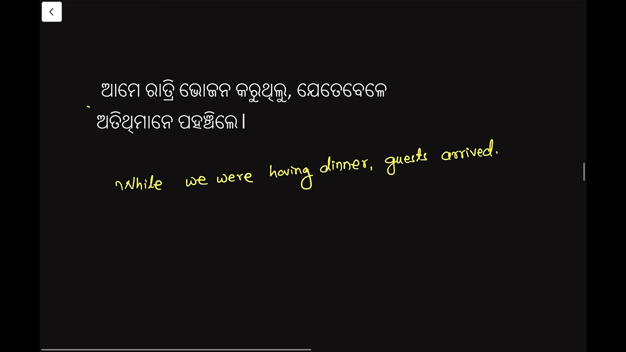 Past continuous tense 