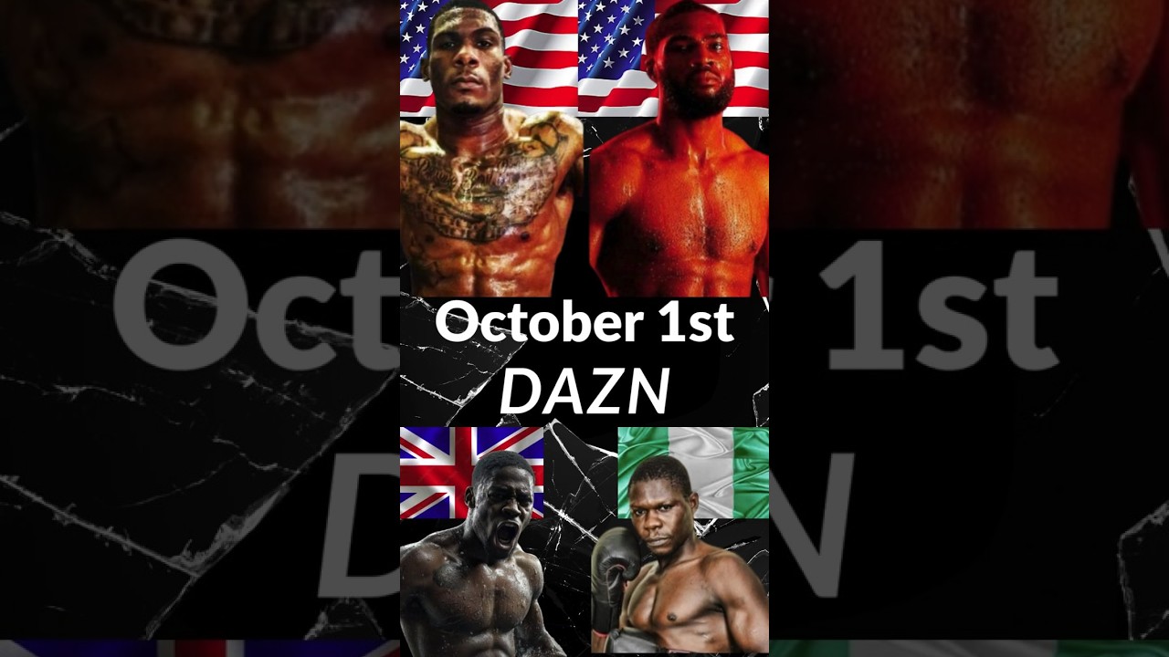 1 октября. | ДАЗН | Брэндон Глэнтон против Брэндона Глэнтона Маркуса Брауна | Дэн Азиз против Дэн...