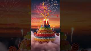 Happy Birthday Exploding Sugar Volcano Cake For You