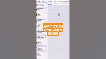 How to Create a Global Table in FlexSim?