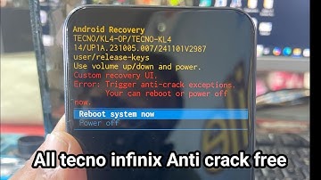 Tecno KL4 Anti Crack Fixed  Free All Tecno, Inifinix, itel MTK SPD Anti Crack Fixed 100% working DFT