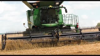 JOHN DEERE Harvesting Winter Wheat in AMISH LAND Lancaster County PA
