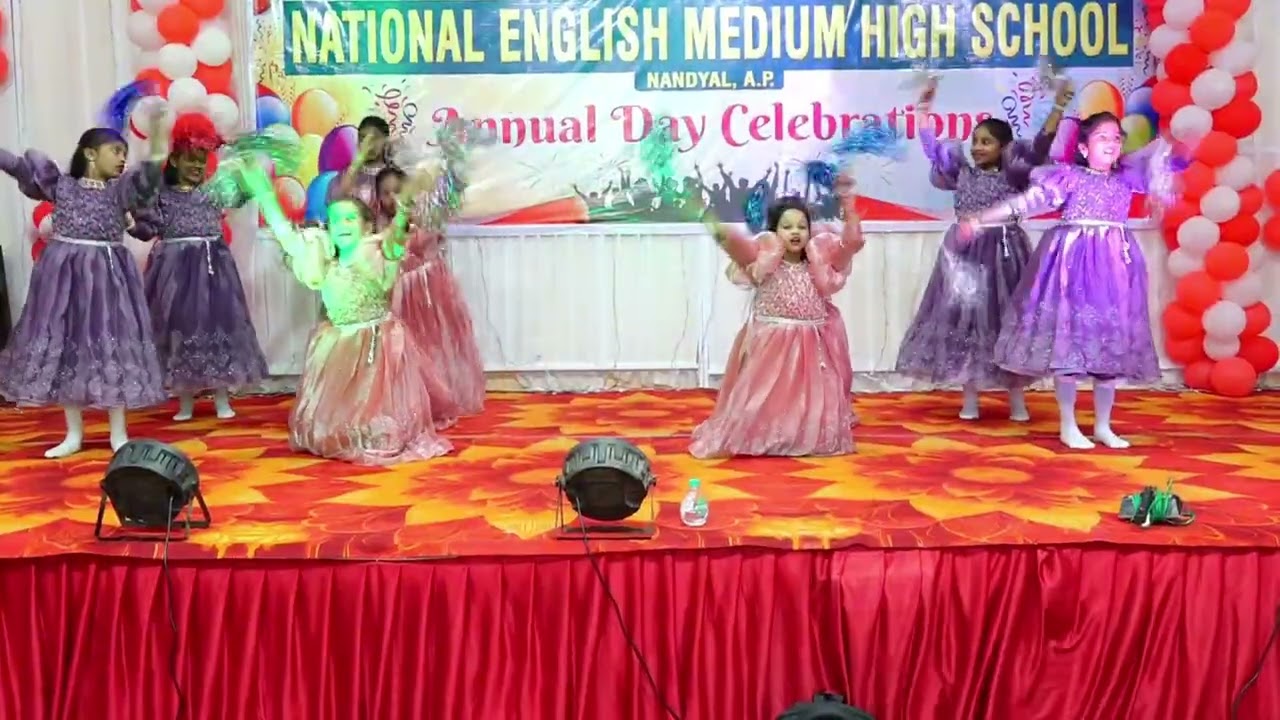 Welcome Dance By the National English Medium High School 4th Class Girls
