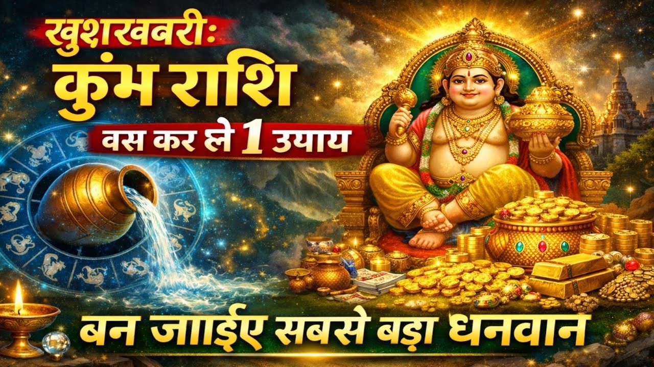 खुशखबरी 😱 कुंभ राशि बस कर ले 1 उपाय, बन जाइए सबसे बड़े धनवान | 2026 में धन वर्षा पक्की