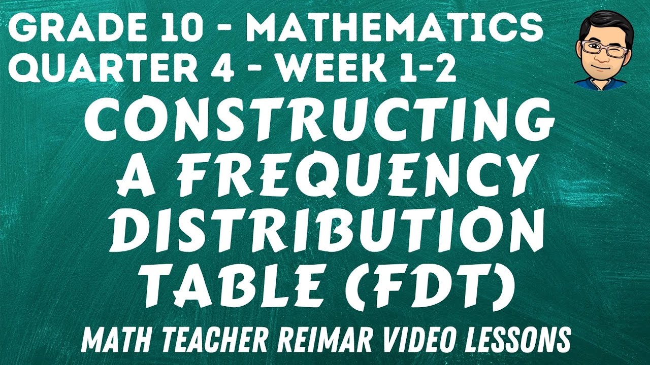 CONSTRUCTING A FREQUENCY DISTRIBUTION TABLE | GROUPED DATA | MATH 10 ...