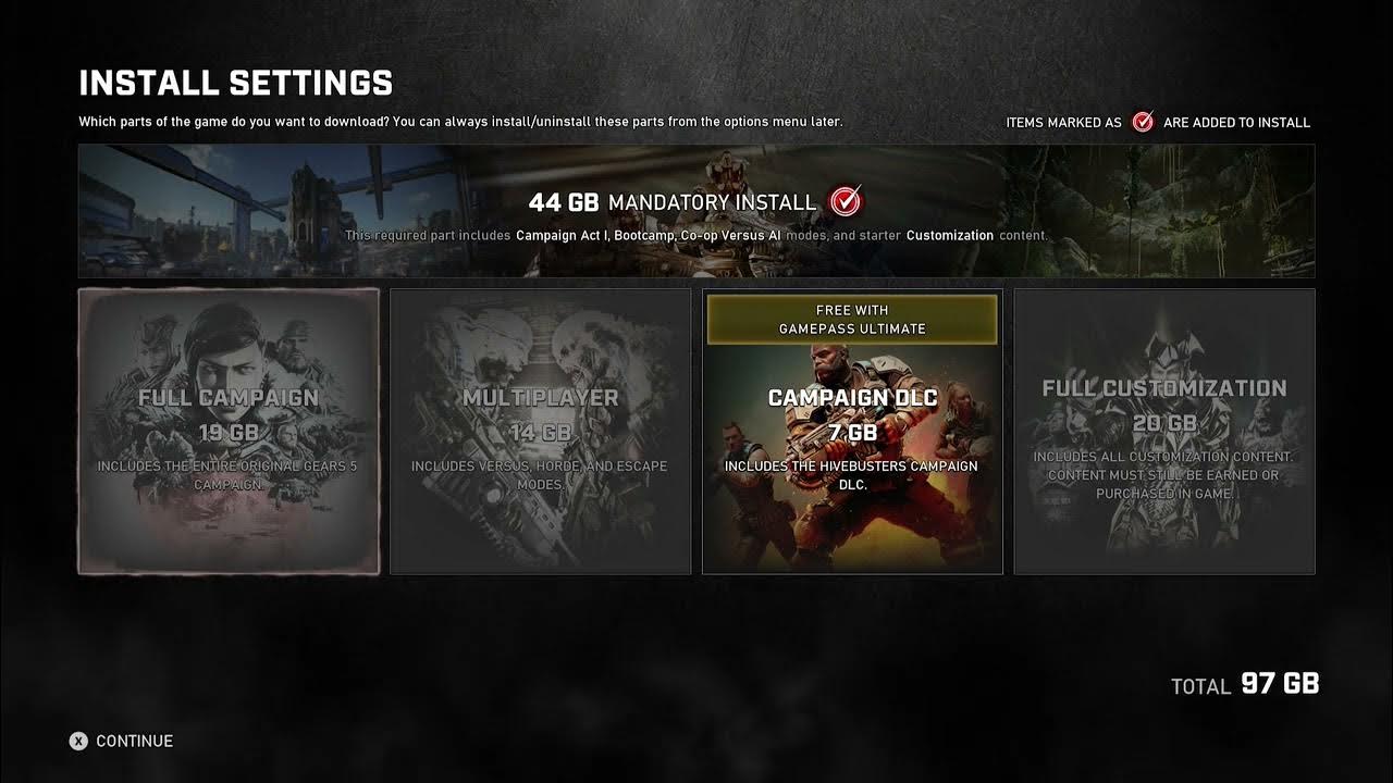 Gears 5 Install Settings YouTube