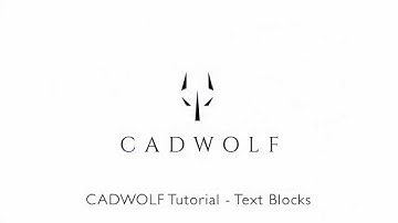 CADWOLF Tutorial - Text